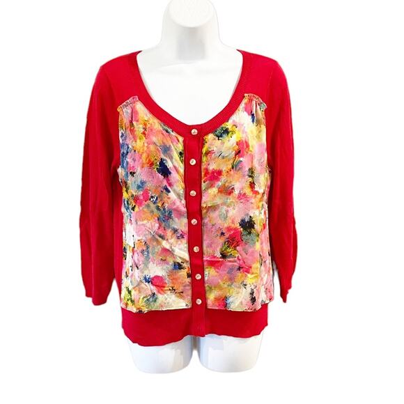 Anthropologie Sweaters - NWT Anthropologie HWR Watercolor Floral Cardigan Size Medium